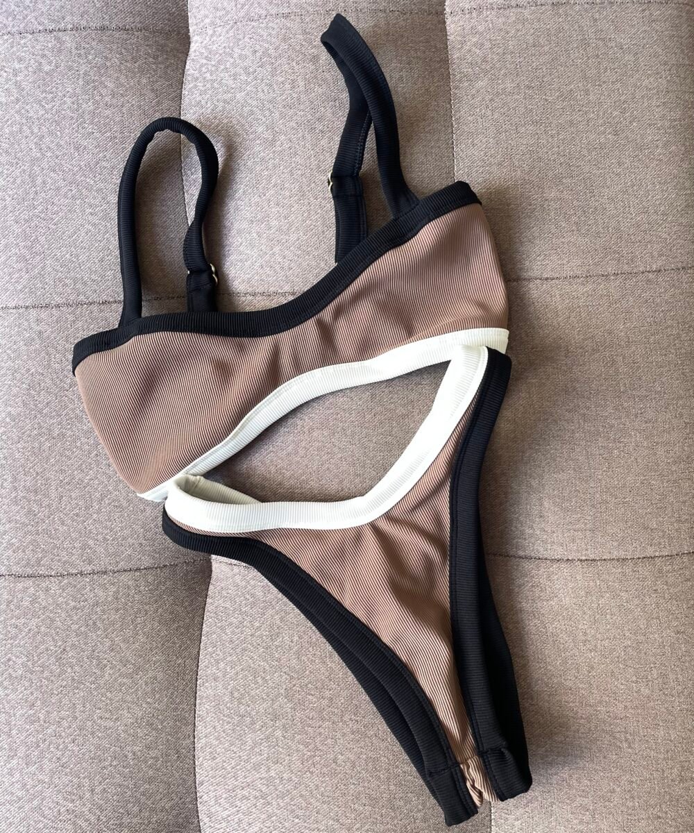 Bikini Carlotta marrón panty arruchada