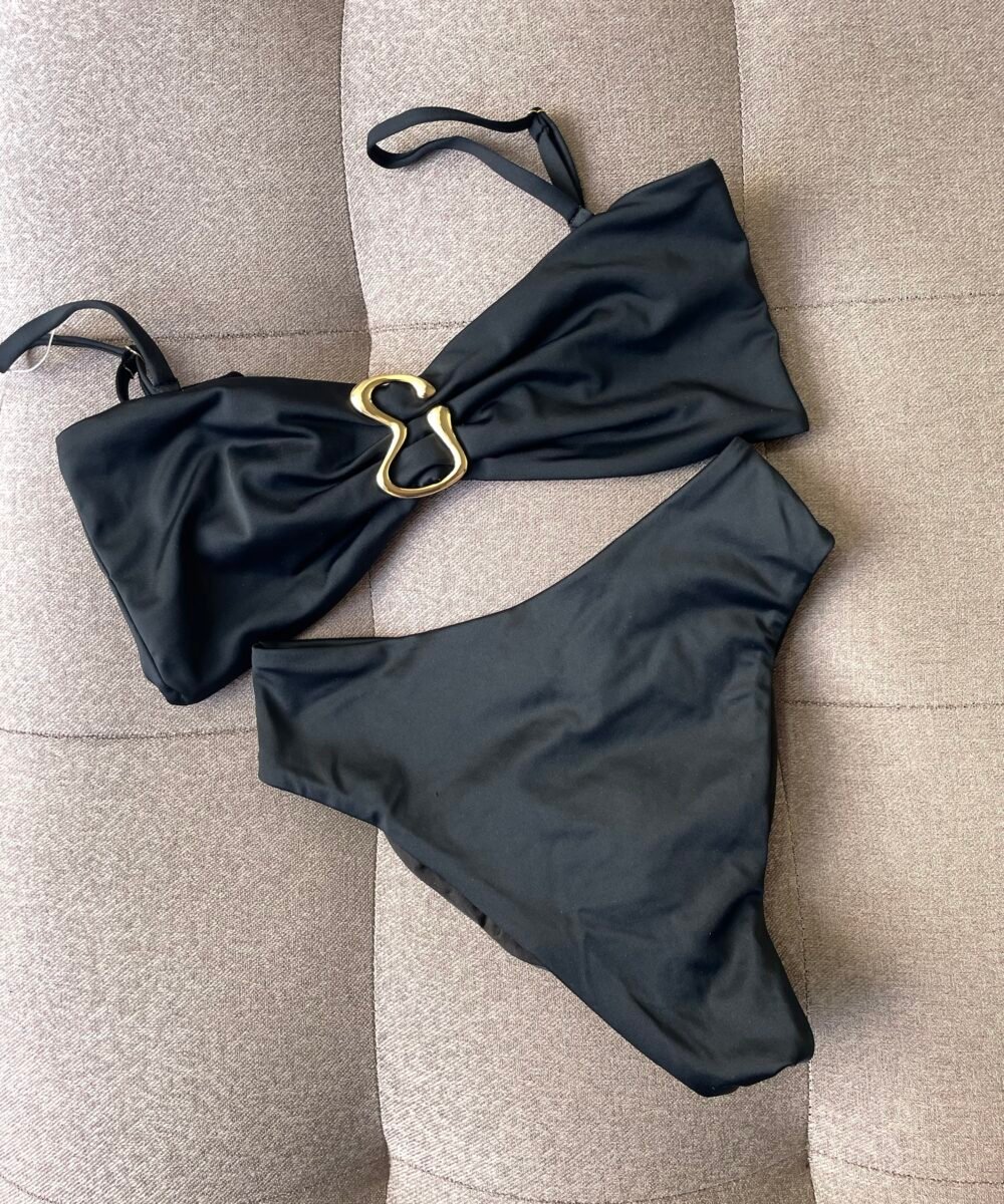 Bikini Edén Negro Panty Alta