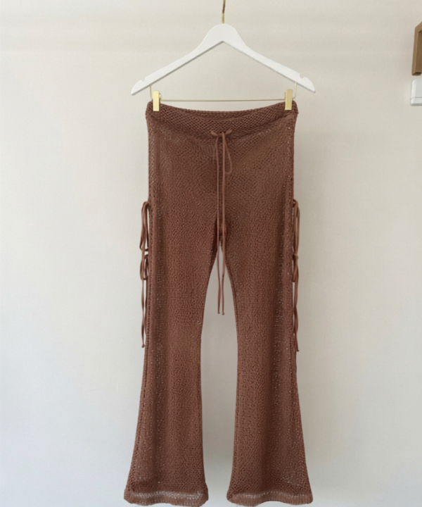 Pantalón de malla marrón (con aberturas)