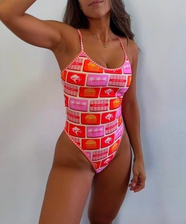 Entero Monserrat estampado rosa